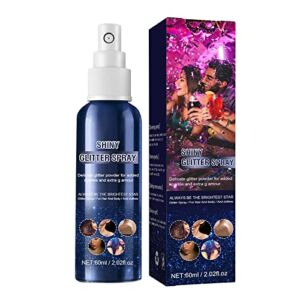 Glitter Spray, Temporary Body Shimmery Spray, Quick-Drying Waterproof Hairspray for Club, Prom, Party, Photoshoot