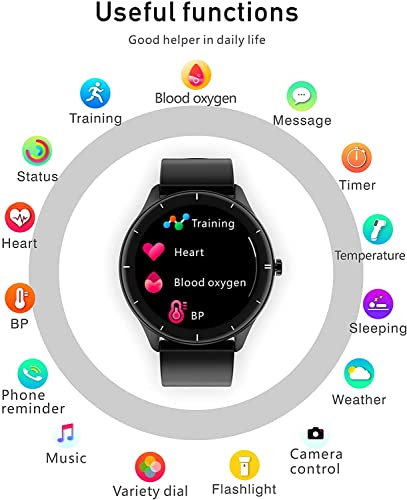 Fitness Tracker Smart Watch Fitness Tracker, with Temperature/Heart Rate/Blood Pressure Detection Function, Sleep Monitoring, Multiple Dial , IP67 Waterproof, Compatible with Android and iOS | The Storepaperoomates Retail Market - Fast Affordable Shopping