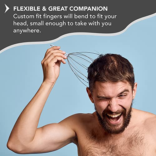 ANDALUS Scalp Massager, Handheld Head Scratcher, Gentle Beads, Stress Relief, Deep Relaxation (Silver) | The Storepaperoomates Retail Market - Fast Affordable Shopping