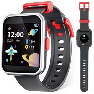 Toys for 5-16 Year Old Boys Kids Fitness Tracker Watch Waterproof Smart Watch for Kids with Body Temperature & Sleep Monitor, Steps Counter, Puzzle Game Watches Birthday Gifts for Boys Ages 7 8 9 10