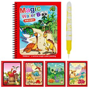 Water Drawing Book | Painting Color Wonder Coloring Books Reusable,Mess Free Travel Educational Toys for Toddlers Kids Aged 3 4 5 6 7 Year Old Kumprohu