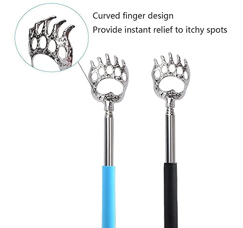 2-Pack Bear Claw Black Telescopic Back Scratcher Plus 2-Pack Head Massager Scalp Scratcher (Gold) Handheld Head Massage Tingler Suitable for Head Relaxation / Body Tickle | The Storepaperoomates Retail Market - Fast Affordable Shopping