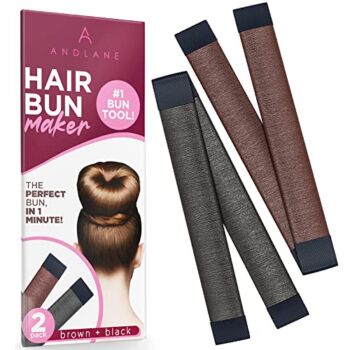 Andlane Hair Bun Maker French Twist Hair Fold Wrap Snap – Ballet Bun for Women and Kids (1 Black, 1 Brown) | The Storepaperoomates Retail Market - Fast Affordable Shopping