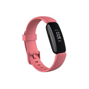 Fitbit Inspire 2 Health & Fitness Tracker with a Free 1-Year Premium Trial, 24/7 Heart Rate, Black/Rose, One Size (S & L Bands Included) (Renewed)