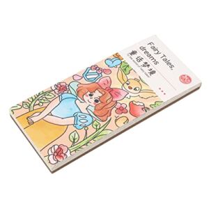 Pocket Painting Book, Cute Fine Motor 4 Steps Cartoon Theme Water Coloring Book Hand Eye Coordination for Travel (Dream)