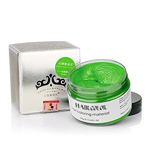 Temporary Green Hair Color Wax, EFLY MOFAJANG Instant Hairstyle Cream 4.23 oz Hair Pomades Hairstyle Wax for Men and Women (green) | The Storepaperoomates Retail Market - Fast Affordable Shopping