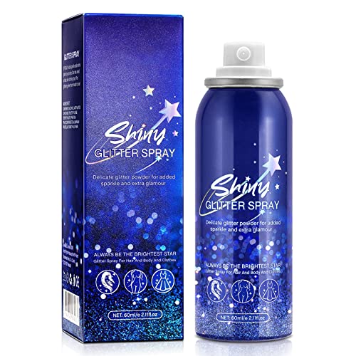 SINGOVE Shiny Glitter Spray, Body and Hair Glitter Spray, Quick-Drying Waterproof Body Shimmery Spray for Skin, Face, Hair and Clothing, Highlight Powder Spray – 60ML (White, One Size) | The Storepaperoomates Retail Market - Fast Affordable Shopping