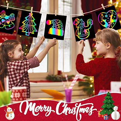 ZMLM Scratch Paper Art-Craft Girl Christmas: Rainbow Scratch Magic Drawing Set Paper Pad Board Supply Kit Girl Project Activity for 3-12 Age Kid Toy Holiday|Party |Birthday|Children’s Easter Day Gift | The Storepaperoomates Retail Market - Fast Affordable Shopping