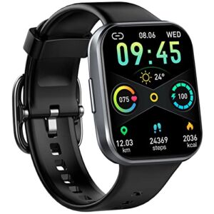 Smart Watch for Men Women, 2022 Fitness Tracker 1.69″ Touch Screen Smartwatch Fitness Watch 25 Sports IP68 Waterproof, Heart Rate/Sleep Monitor/Pedometer/Calories, Activity Tracker for Android iPhone