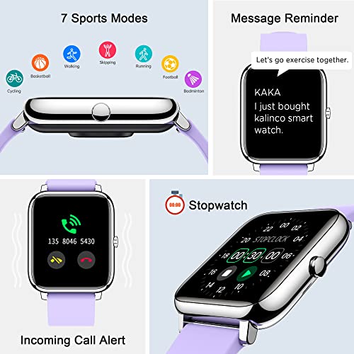 Smart Watch, KALINCO Fitness Tracker with Heart Rate Monitor, Blood Pressure, Blood Oxygen Tracking, 1.4 Inch Touch Screen Smartwatch Fitness Watch for Women Men Compatible with Android iPhone iOS | The Storepaperoomates Retail Market - Fast Affordable Shopping