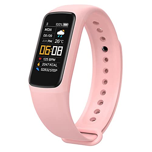 HXXWJ High-End Fitness Trackers, Activity Trackers Health Exercise Watch with Heart Rate and Sleep Monitor, Smart Band Calorie Counter, Step Counter, Pedometer Walking for Men Women (Color : Pink) | The Storepaperoomates Retail Market - Fast Affordable Shopping