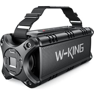 Bluetooth Speaker, W-KING 50W Powerful Bluetooth Speaker Loud IPX6 Waterproof, Large Outdoor Portable Speaker Wireless for Deep Bass/Bluetooth 5.0/Power Bank/40H Playtime/TF-Card/AUX/NFC/EQ