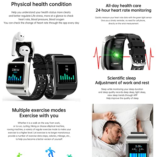 G36 Smart Bracelet 2 in 1 Smart Watch TWS Wireless Bluetooth Headset 1.3 Inch Screen Heart Rate Blood Pressure Oxygen Fitness Tracker Earbuds Music Wristband Earphone Smartwatch (G36Pro Black) | The Storepaperoomates Retail Market - Fast Affordable Shopping