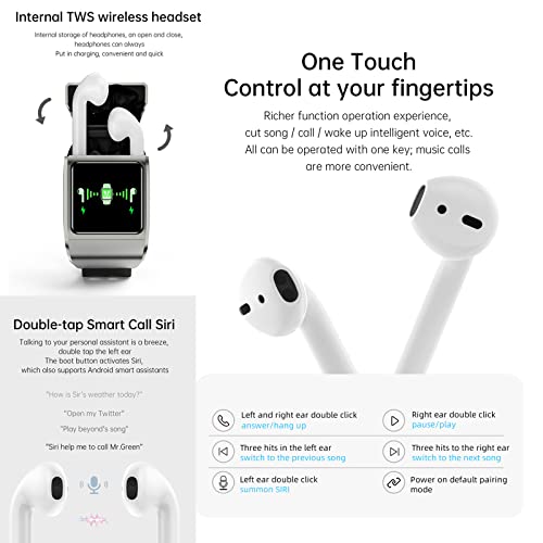 G36 Smart Bracelet 2 in 1 Smart Watch TWS Wireless Bluetooth Headset 1.3 Inch Screen Heart Rate Blood Pressure Oxygen Fitness Tracker Earbuds Music Wristband Earphone Smartwatch (G36Pro Black) | The Storepaperoomates Retail Market - Fast Affordable Shopping