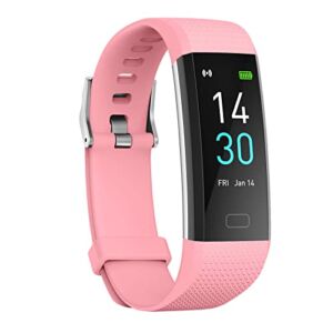 IP68 Waterproof Smart Watch,Heart Rate Monitor Blood Pressure Fitness Activity Tracker,Smart Bracelet S5 Bracelet Temperature Check Health Management 10 Colors 16 Sport Modes Black-White (F)