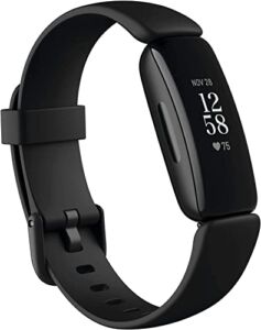 Health & Fitness Tracker, 24/7 Heart Rate, One Size (Includes S and L Bands) (Black)