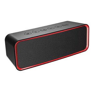 Bluetooth Speaker, Bass+ Portable Bluetooth Speakers Waterproof, Wireless Speaker with Microphone, AUX Support, for Phone, Tablet, PC, Travel/Outdoor