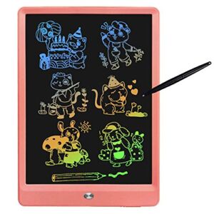 PZJDSR 10-Inch LCD Doodle Writing Board Colorful Kids Drawing Tablet for Kids 5-7 Years Old Children’s Early Education Drawing Pad Educational Toys（Pink