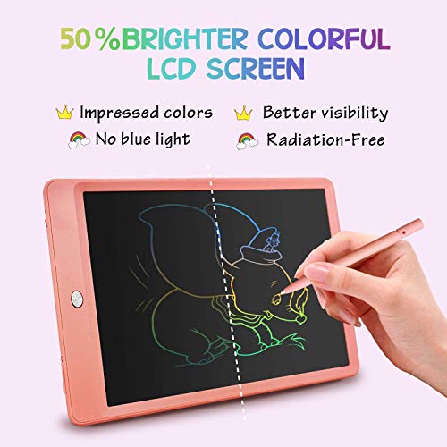 PZJDSR 10-Inch LCD Doodle Writing Board Colorful Kids Drawing Tablet for Kids 5-7 Years Old Children’s Early Education Drawing Pad Educational Toys（Pink | The Storepaperoomates Retail Market - Fast Affordable Shopping