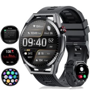Smart Watch for Men Women with Text and Call, Bluetooth Smartwatch for Android iOS Phone IP67 Waterproof Sport Running Digital Watches for Blood Pressure Heart Rate Monitor Sleep Tracker Step Counter
