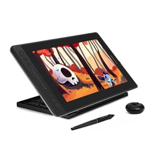 HUION KAMVAS Pro 13 Graphics Drawing Tablet with Screen Full-Laminated Drawing Monitor with Battery-Free Stylus Tilt 4 Hot Keys Touch Bar-13.3inch Pen Display with Stand for Windows / MAC / Linux