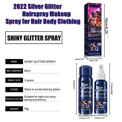 2022 Body Glitter Body Spray for Women – [60ML] – Fairy Body Glitter Spray for Hair and Body – Glitter Hairspray for Club, Prom, Party, Photoshoot, etc. (2PCS) | The Storepaperoomates Retail Market - Fast Affordable Shopping