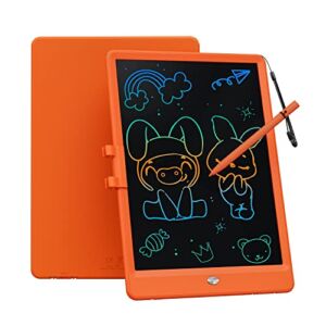 Bravokids Toys for 3-6 Years Old Girls Boys, LCD Writing Tablet 10 Inch Doodle Board, Electronic Drawing Tablet Drawing Pads, Educational Birthday Gift for 3 4 5 6 7 8 Years Old Kids Toddler (Orange)