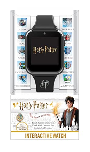 Accutime Kids Harry Potter Educational Learning Touchscreen Black Smart Watch Toy with Black Strap for Girls, Boys, Toddlers – Selfie Cam, Games, Alarm, Calculator, Pedometer (Model: HP4096AZ) | The Storepaperoomates Retail Market - Fast Affordable Shopping