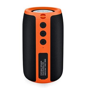 Bluetooth Speaker,MusiBaby Portable Bluetooth Speakers,Portable,Waterproof,Wireless Speaker with Loud Stero and Booming Bass,Dual Pairing,Bluetooth 5.0,24H Playtime for Home,Party (Orange)