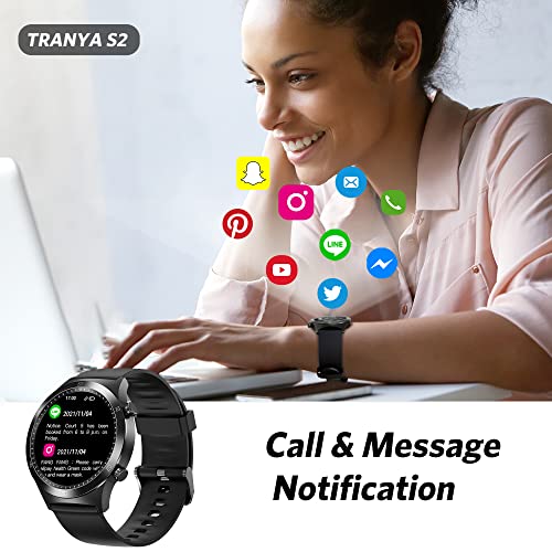 TRANYA S2 Smart Watch with All Day Heart Rate Blood Oxygen Sleep Monitor, 3ATM Waterproof Fitness Tracker, 25 Sports Modes Smartwatch for Android and iOS Phones, Sport Watch for Men Women Black | The Storepaperoomates Retail Market - Fast Affordable Shopping