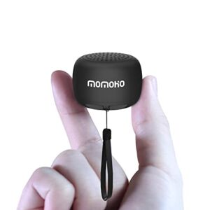 MOMOHO The Smallest Mini Bluetooth Speaker BTS0011 Wireless Small Bluetooth Speaker,Portable Speakers for Home/Outdoor/Travel,Rechargeable,Compatible with iPhone Samsung (Black)
