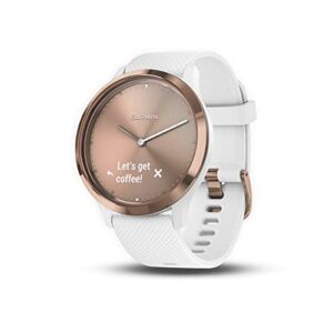 Garmin vívomove HR, Hybrid Smartwatch for Men and Women, White/Rose Gold (Renewed)
