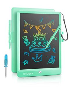 SHUESY LCD Writing Tablet for Kids – 10.1 inch Graffiti Drawing Board for Toddlers – Magic Scribble Doodle Board – Touch Screen LCD Drawing Tablet – Doodle Pad for Toddler Ages 1-3 4-8 (Green)