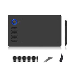 VEIKK A15 V2 Drawing Tablet 10×6 Graphics Tablet with Battery-Free Stylus, 12 Shortcut Keys,Supports Windows, Mac and Android,Glove and 20 Pen Nibs Included
