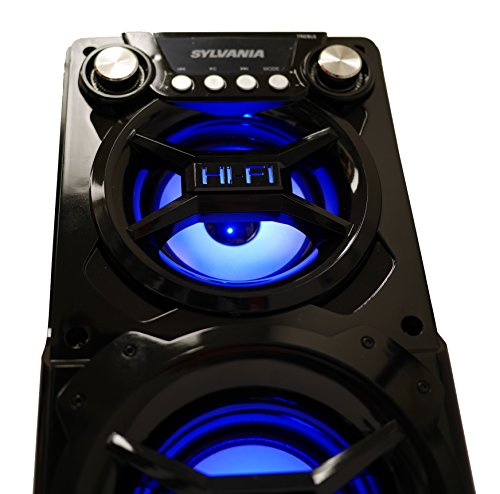LEDVANCE Sylvania Portable Bluetooth Speaker, Black, 7 x 8.2 x 15.5 inches (SP328-BLACK) | The Storepaperoomates Retail Market - Fast Affordable Shopping