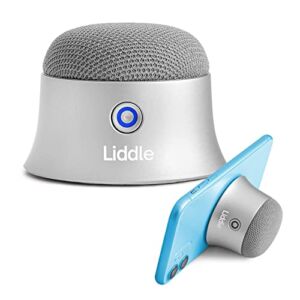 Liddle Speaker Magnetic Small Bluetooth Speaker Support MagSafe for iPhone 12/13/14, Wall Mountable Mini Bluetooth Speaker for Golf Cart, Magnetic Attach to Anywhere, True Wireless Speaker (Silver)