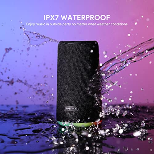 Votomy Portable Bluetooth Speaker, Wireless Speakers with Bluetooth, Loud 360° HD Surround Sound and Bass, IPX7 Waterproof, 24H Playtime, Bluetooth 5.0, Outdoor Speaker for Home, Party, Travel | The Storepaperoomates Retail Market - Fast Affordable Shopping