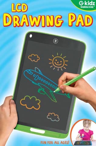 GabbaGoods LCD Writing Tablet Doodle Board,10.5 inch Colorful Drawing Pad,Electronic Drawing Tablet, Drawing Pads,Travel Gifts for Kids Ages 3 4 5 6 7 8 Year Old Girls Boys (Green) | The Storepaperoomates Retail Market - Fast Affordable Shopping