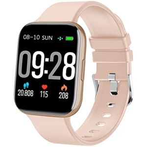 Smart Watch, 1.69” Smartwatch for Android Phones and iOS Phones Compatible with iPhone Samsung, IP68 Waterproof Fitness Tracker with Heart Rate and Sleep Monitor Smart Watches for Men Women