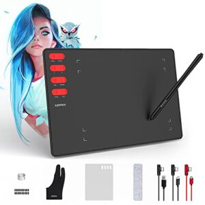 Graphics Drawing Tablet with 8 x 6 Inch Active Area Computer Drawing Pad, Battery-Free Pen and Express Keys Compatible for Windows/Android/Mac OS