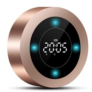 LunaBox [Smart Touch] Bluetooth Speaker SoundGenius A8 (3rd Gen) Premium Rose Gold 3D Mini Speaker with Mic TF Card Aux Input 10h Music, for iPhone iPad Shower Kids Girl Gift