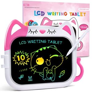 Mgtfbg LCD Writing Tablet for Kids – Gifts for 3 4 5 6 7 8 Year Old Girls, 10 Inch Colorful Doodle Board Drawing Pads, Erasable Reusable Electronic Drawing Tablet, Toddler Educational Learning Toys
