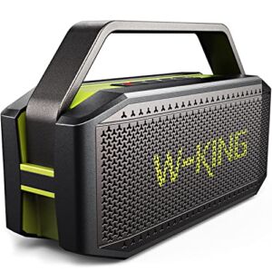 Bluetooth Speakers, W-KING 60W Loud Portable Wireless Bluetooth Speaker IPX6 Waterproof, Rich Bass, 40H Playtime, Outdoor Powerful Stereo Speaker with Power Bank Function, V 5.0, TF Card, NFC, AUX, EQ