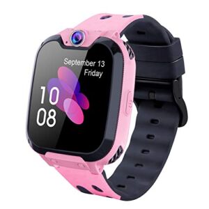 GOOWJUER Kids Smart Watch for Boys Girls – HD Touch Screen Sports Smart Watch for 4-12 Years Kids Watches with Camera 16 Learning Games Recorder Alarm Music Player for Children Teen Students (Pink)