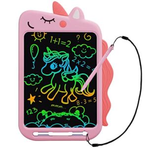 Fullware 10 Inch LCD Writing Tablet for Kids, Colorful Drawing Board Educational Unicorn Toys for 3 4 5 6 7 8 Years Old, for Boys, Girls, Toddlers (Unicorn)