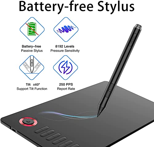 VEIKK A15Pro Graphics Drawing Tablet 10 x 6 Inch Digital Pen Tablet with 12 Shortcut Keys -1 Quick Dial and Battery-Free Passive Stylus,Supports Tilt Function,for MAC, Windows, Linux and Android OS | The Storepaperoomates Retail Market - Fast Affordable Shopping