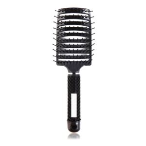 HoPliGhe Detangling Hair brush for Women Men and Kids,Vented hollow hair brushes for curly hair and thick hair,Detangler Hair brush without painfulfor dry and wet hair(Black)