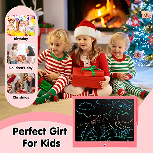 LCD Writing Tablet, Electronic Writing Drawing Colorful Screen Magnetic Doodle Board, EooCoo 15″ Handwriting Drawing Tablet Gifts for 3 4 5 6 7 Years Old Kids and Adults at Home, School, Office, Pink | The Storepaperoomates Retail Market - Fast Affordable Shopping