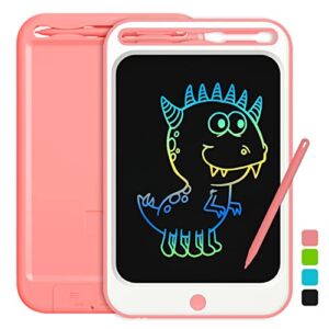 Richgv Colorful LCD Writing Tablet, 10 Inches Doodle Board Drawing Tablet Kids LCD Board Writing Pad with Memory Lock Educational Learning Toys Gifts for 3 4 5 6 7 8 Years Old Boys Girls Toddlers