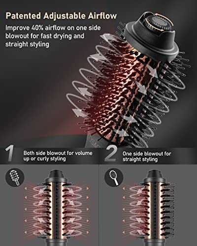 TOSAGE Hair Dryer Brush, Blow Dryer Brush-Far Infrared Heat & Negative Ion Blow Dryer Brush, Professional Hot Air Brush with Enhanced Titanium Barrel for Blow Drying-Black | The Storepaperoomates Retail Market - Fast Affordable Shopping